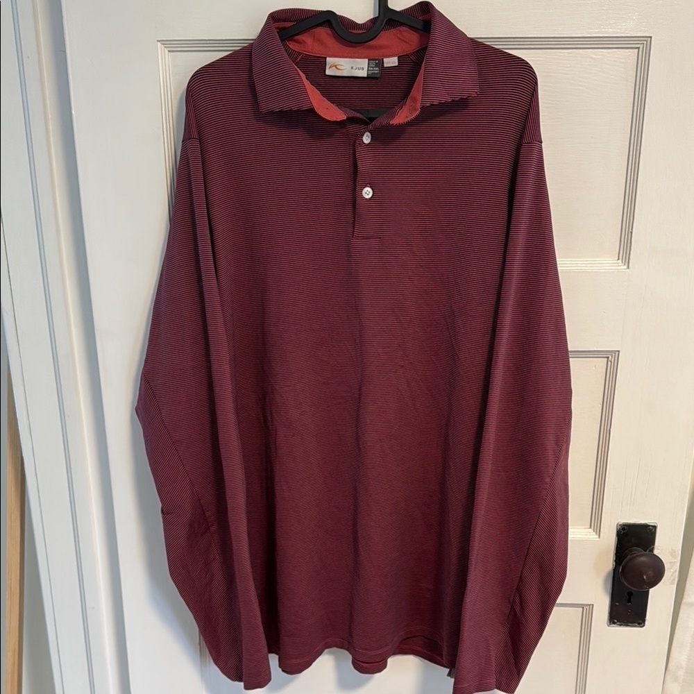 KJUS Soren Stripe Polo long sleeve shirt
